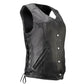 MMCC Women's Born Free Black Leather Motorcycle Vest - MMC40002 - image 13
