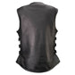 MMCC Women's Gixxer Black Leather Motorcycle Vest - MMC40003 - image 14