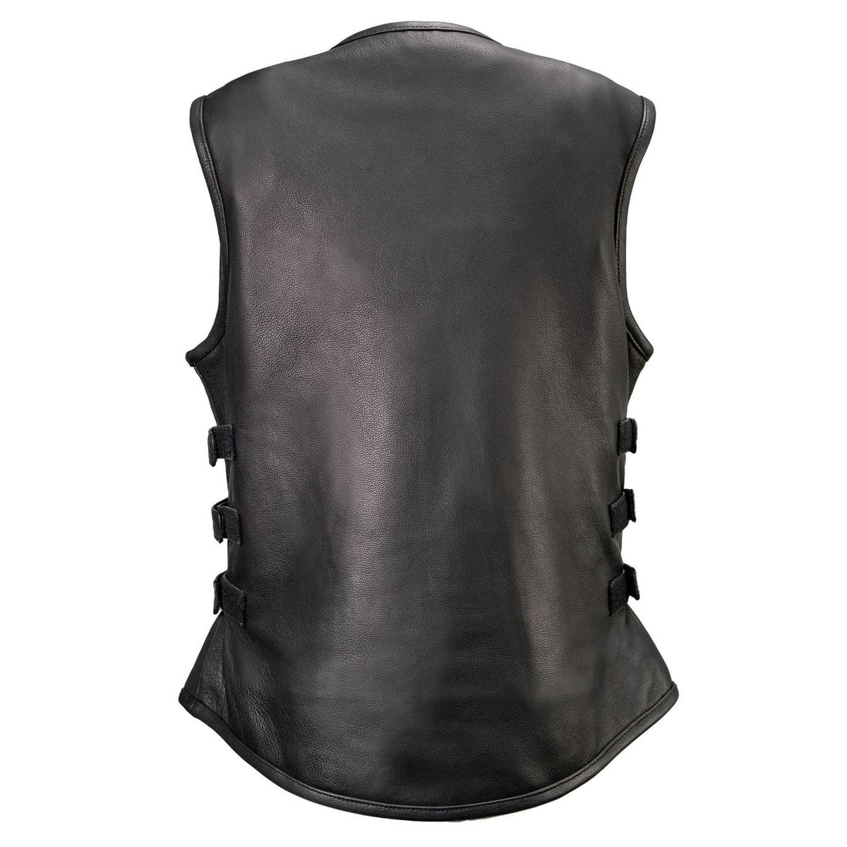 MMCC Women's Gixxer Black Leather Motorcycle Vest - MMC40003 - image 14