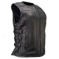 MMCC Women's Gixxer Black Leather Motorcycle Vest - MMC40003 - image 16