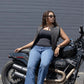 MMCC Women's Gixxer Black Leather Motorcycle Vest - MMC40003 - image 6