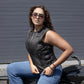 MMCC Women's Gixxer Black Leather Motorcycle Vest - MMC40003 - image 7