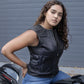 MMCC Women's Gixxer Black Leather Motorcycle Vest - MMC40003 - image 11
