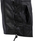 MMCC Men's Black Leather Motorcycle Vest - MV3020 — image 4