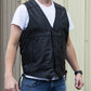 MMCC Men's Black Leather Motorcycle Vest - MV3020 — image 3