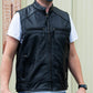 MMCC Men's Ducktail Black Leather Motorcycle Vest - MV3520 — image 3