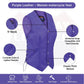 Royal Purple lace up side Leather Vest for Motorcycle clubs - HighwayLeather