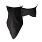 Cotton HL80302BLACK Face Mask Black Cotton Bandana Biker Facemask Triangle Headband Neck Ride Scarf - HighwayLeather