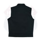 HL21920DMBLACK  Kid's Unisex SOA Denim plain sideToddler Black Vest - HighwayLeather