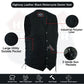 HL21614BLACK DENIM Men's Classic Denim Vest Motorcycle Easy Biker Patch Sewing, Side Lacing Western Cut - HighwayLeather