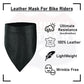 HIGHWAY LEATHER Facemask Motorcycle Leather Half Face Mask 100% Natural Buffalo Leather Bandana Face Mask - Protection from UV, Cold, Dust, Wind