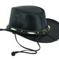 New Black Australian Style Western Hat with Bone Cowboy Leather Hats #80116