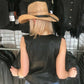 Rhinestone Leather - Women motorcycle vest Bling detail HL14659BLING