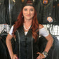 Rhinestone Leather - Women motorcycle vest Bling detail HL14659BLING
