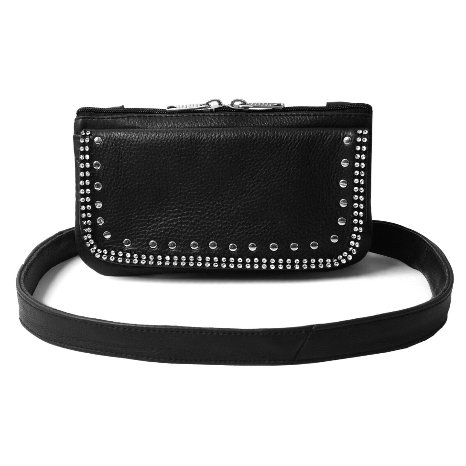 Leather Hip Clip Purse Bag Women Waist Bag Fanny Pack Motorcycle Biker BLING - HighwayLeather