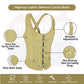 HL14077TAN TAN Corset Real Leather Steel Boned Strap Lacing Bustier - HighwayLeather