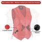 HL14501RED Red Leather Vest - Women motorcycle Club