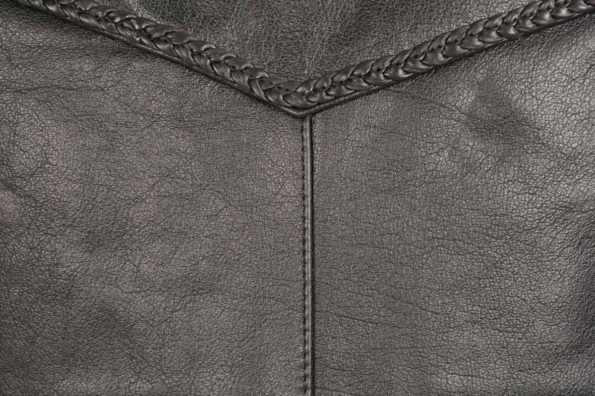 Milwaukee Leather SH1314TALL Men's Classic Black Braided Leather Vest with Side Laces — image 5
