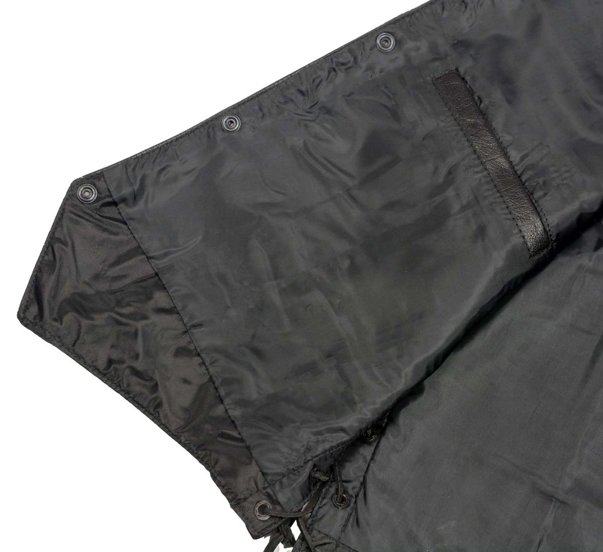 Milwaukee Leather SH1314TALL Men's Classic Black Braided Leather Vest with Side Laces — image 8