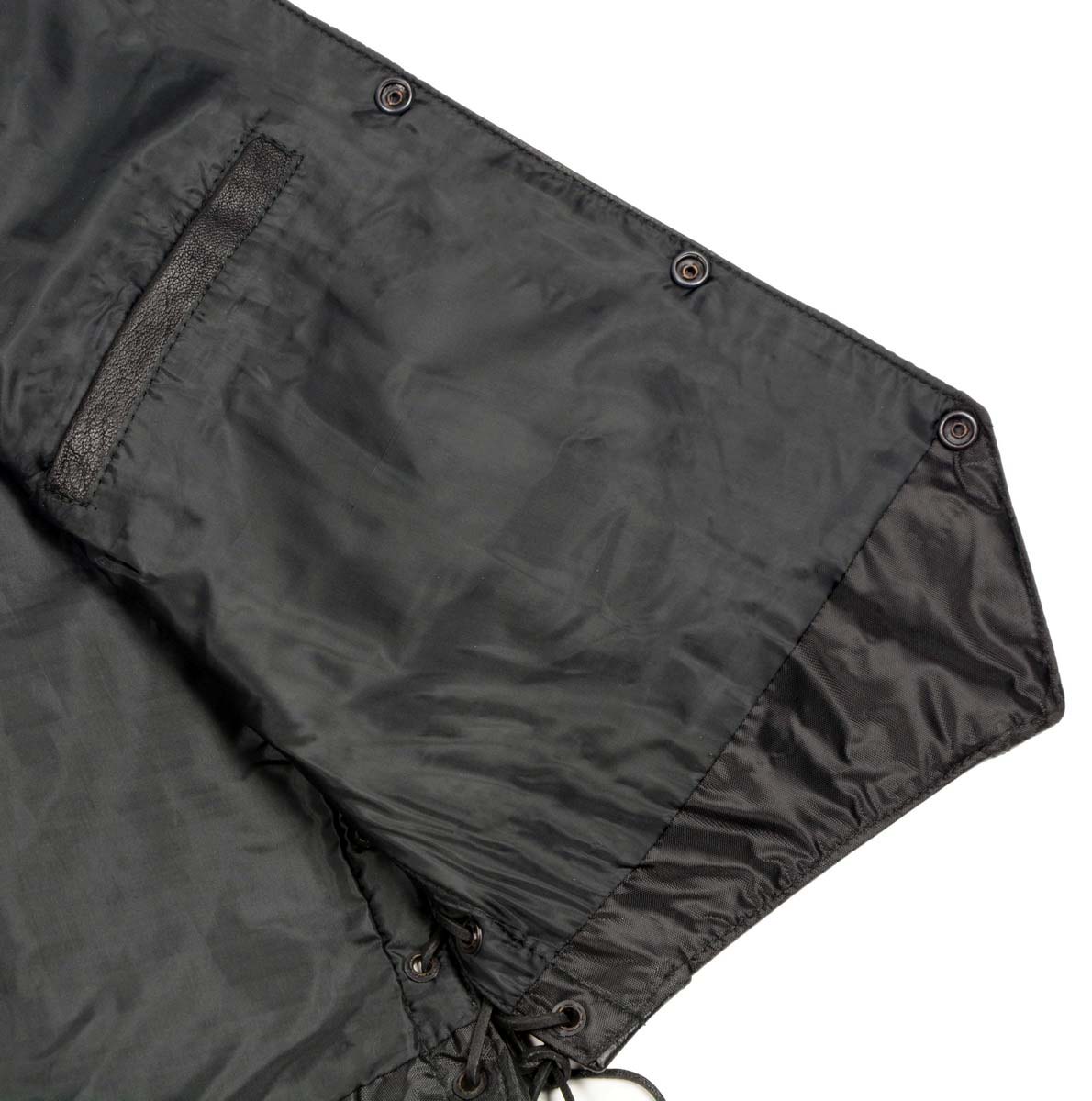 Milwaukee Leather SH1314TALL Men's Classic Black Braided Leather Vest with Side Laces — image 7