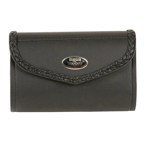 Small PVC Braided Windshield Bag with  Velcro Closure (8X8X4)