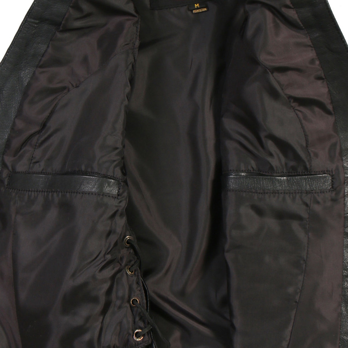 Hot Leathers VSL1006 Women's Black Leather Braided Vest - image 3