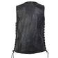 Hot Leathers VSL1010 Women's Black Lambskin Side Lace Vest - image 2
