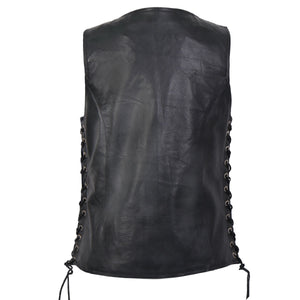 Hot Leathers VSL1010 Women's Black Lambskin Side Lace Vest - image 2