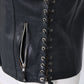 Hot Leathers VSL1010 Women's Black Lambskin Side Lace Vest - image 4