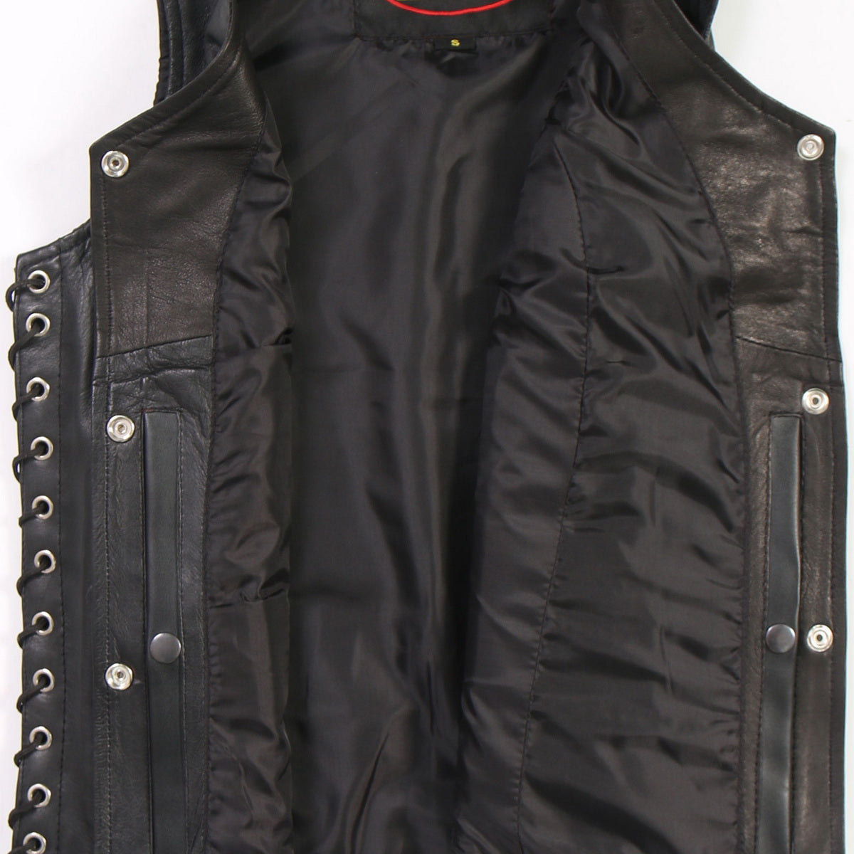 Hot Leathers VSL1010 Women's Black Lambskin Side Lace Vest - image 5