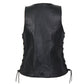 Hot Leathers VSL1013 Women's Black Leather Side Lace Zip-Up Vest - image 7