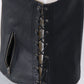 Hot Leathers VSL1013 Women's Black Leather Side Lace Zip-Up Vest - image 4