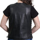 Hot Leathers VSL1013 Women's Black Leather Side Lace Zip-Up Vest - image 2