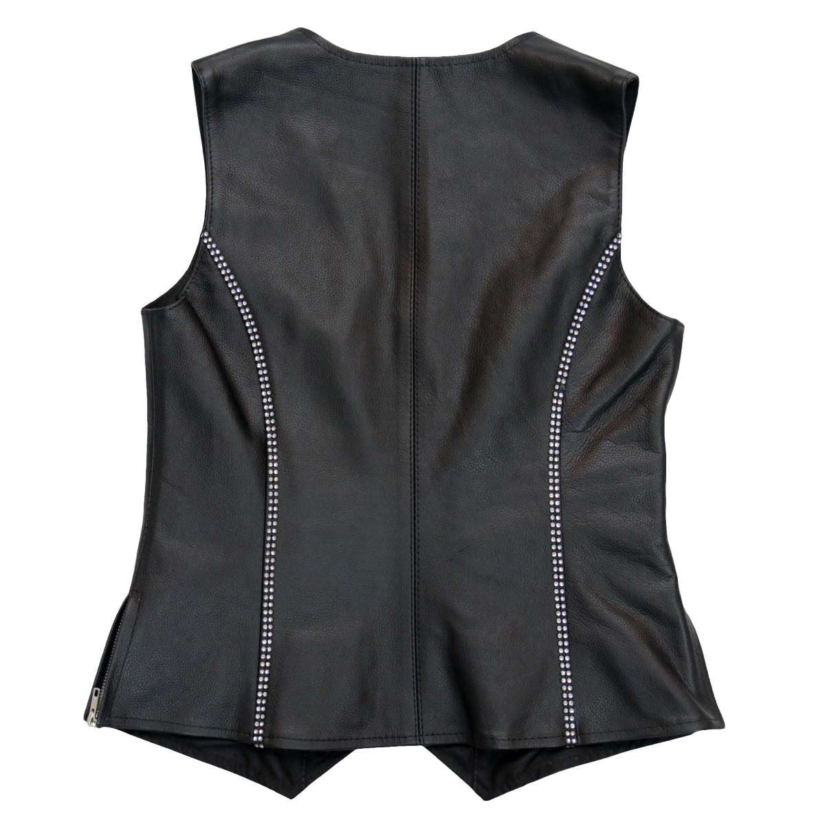 Hot Leathers VSL1016 Women's 'Rhinestone' Black Leather MC Vest - image 10
