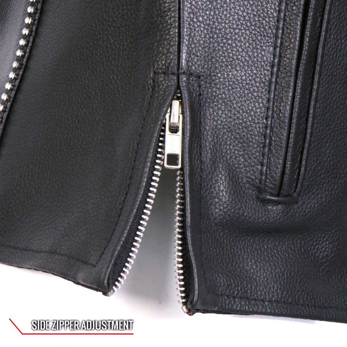 Hot Leathers VSL1016 Women's 'Rhinestone' Black Leather MC Vest - image 6