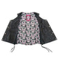 Hot Leathers VSL1017 Women's 'Sugar Skull' Lined Black Leather MC Vest - image 2
