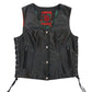 Hot Leathers VSL1019 Women's 'Red Rose' Lined Black Leather MC Vest - image 7