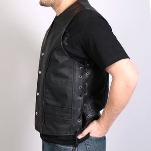 Hot Leathers VSM1030 Men's Black 'Conceal and Carry' Leather Vest — image 2