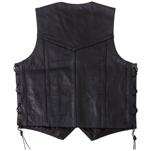 Hot Leathers VSM1033 Men's Black 'Classic Side Lace' Leather Vest — image 2