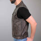 Hot Leathers VSM1035 Men's Distressed Brown 'Conceal and Carry' Club Leather Vest — image 4