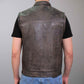 Hot Leathers VSM1035 Men's Distressed Brown 'Conceal and Carry' Club Leather Vest — image 2
