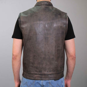 Hot Leathers VSM1035 Men's Distressed Brown 'Conceal and Carry' Club Leather Vest — image 2