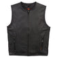 Hot Leathers VSM1036 Men's Black 'Conceal and Carry' Motorcycle Club Style Leather Zip Vest — image 7