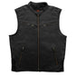Hot Leathers VSM1037 Men's Black 'Zipper Pockets' Concealed and Carry Leather Vest — image 5