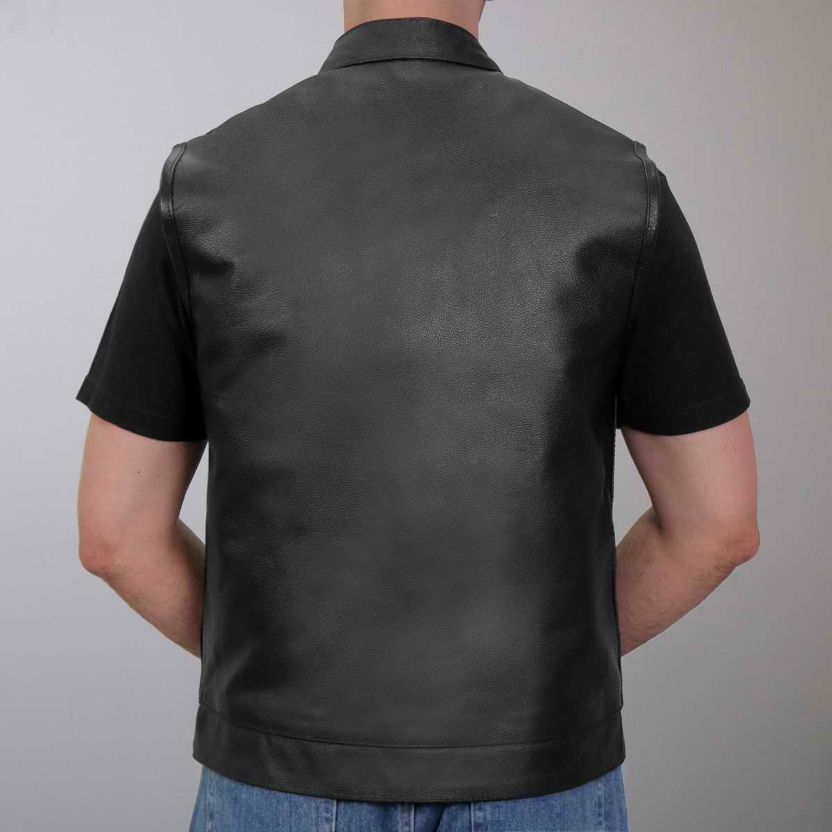 Hot Leathers VSM1039 Men's Black 'Conceal and Carry' Club Leather Vest — image 2