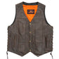 Hot Leathers Men's Retro Brown 'Side Lace' Club Leather Vest, VSM1040 — image 7