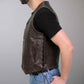 Hot Leathers Men's Retro Brown 'Side Lace' Club Leather Vest, VSM1040 — image 3