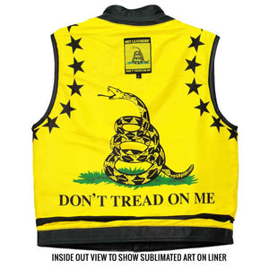 Hot Leathers VSM1053 Men's Black Dont Tread On Me Conceal and Carry Leather Vest — image 2