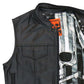 Hot Leathers VSM1054 Men’s Black Skull Flag Conceal and Carry Leather Vest — image 10