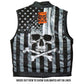 Hot Leathers VSM1054 Men’s Black Skull Flag Conceal and Carry Leather Vest — image 7